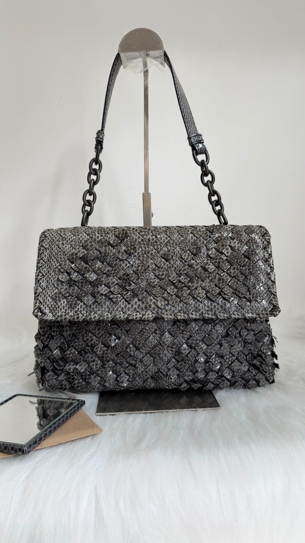 Bottega Veneta - Olympia - Exotic leathers - Python - Grey - (medium)