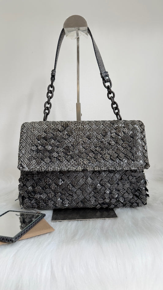 Bottega Veneta - Olympia - Exotic leathers - Python - Grey - (medium)