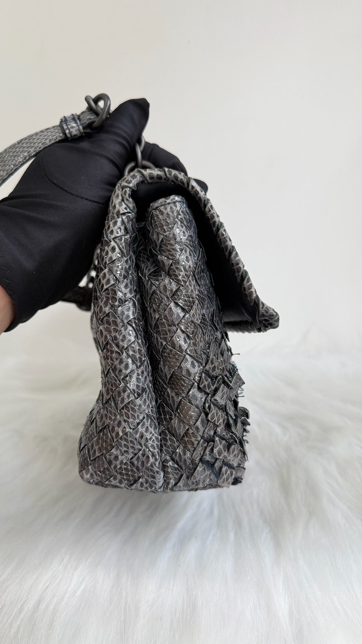 Bottega Veneta - Olympia - Exotic leathers - Python - Grey - (medium)