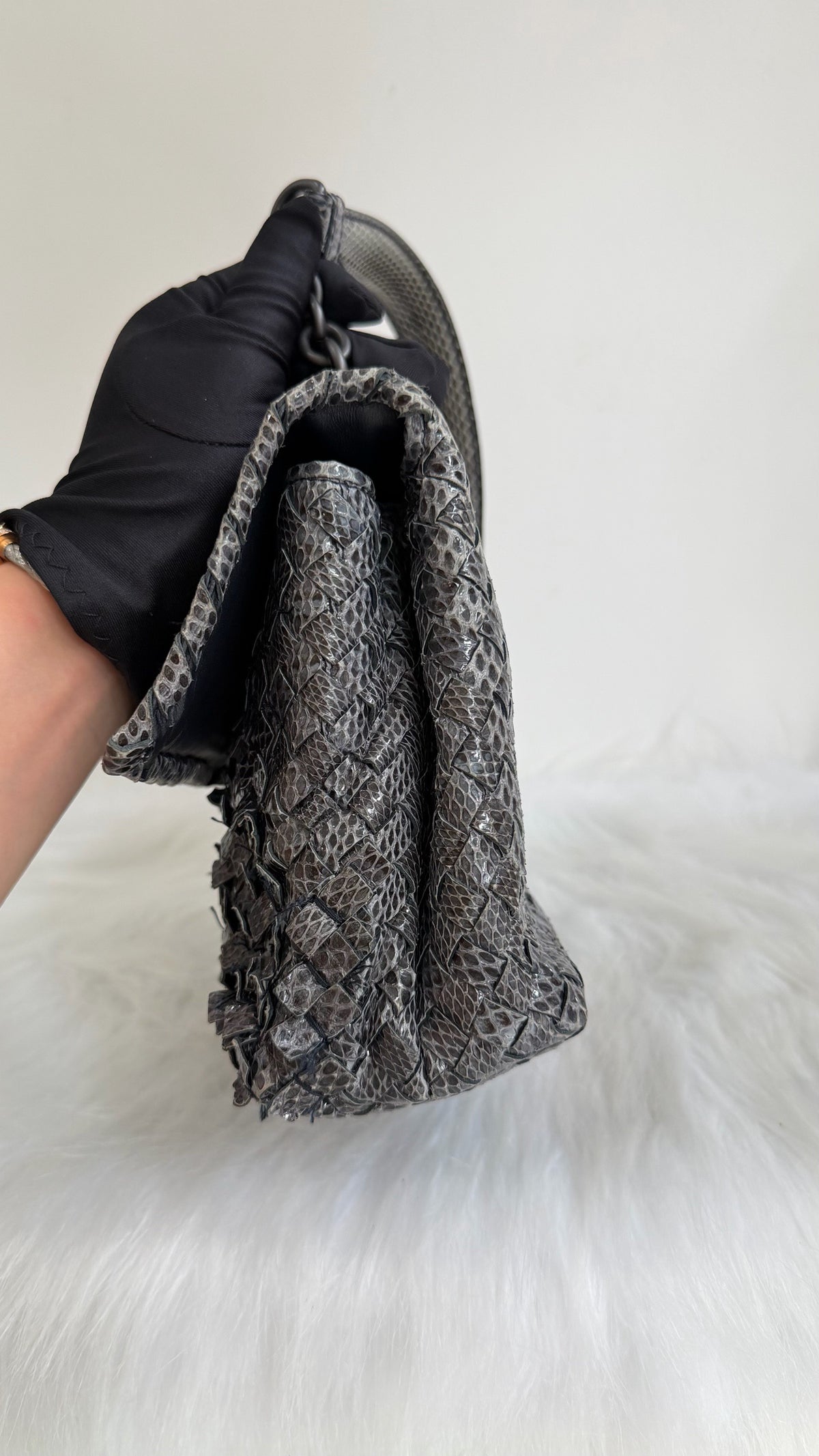 Bottega Veneta - Olympia - Exotic leathers - Python - Grey - (medium)