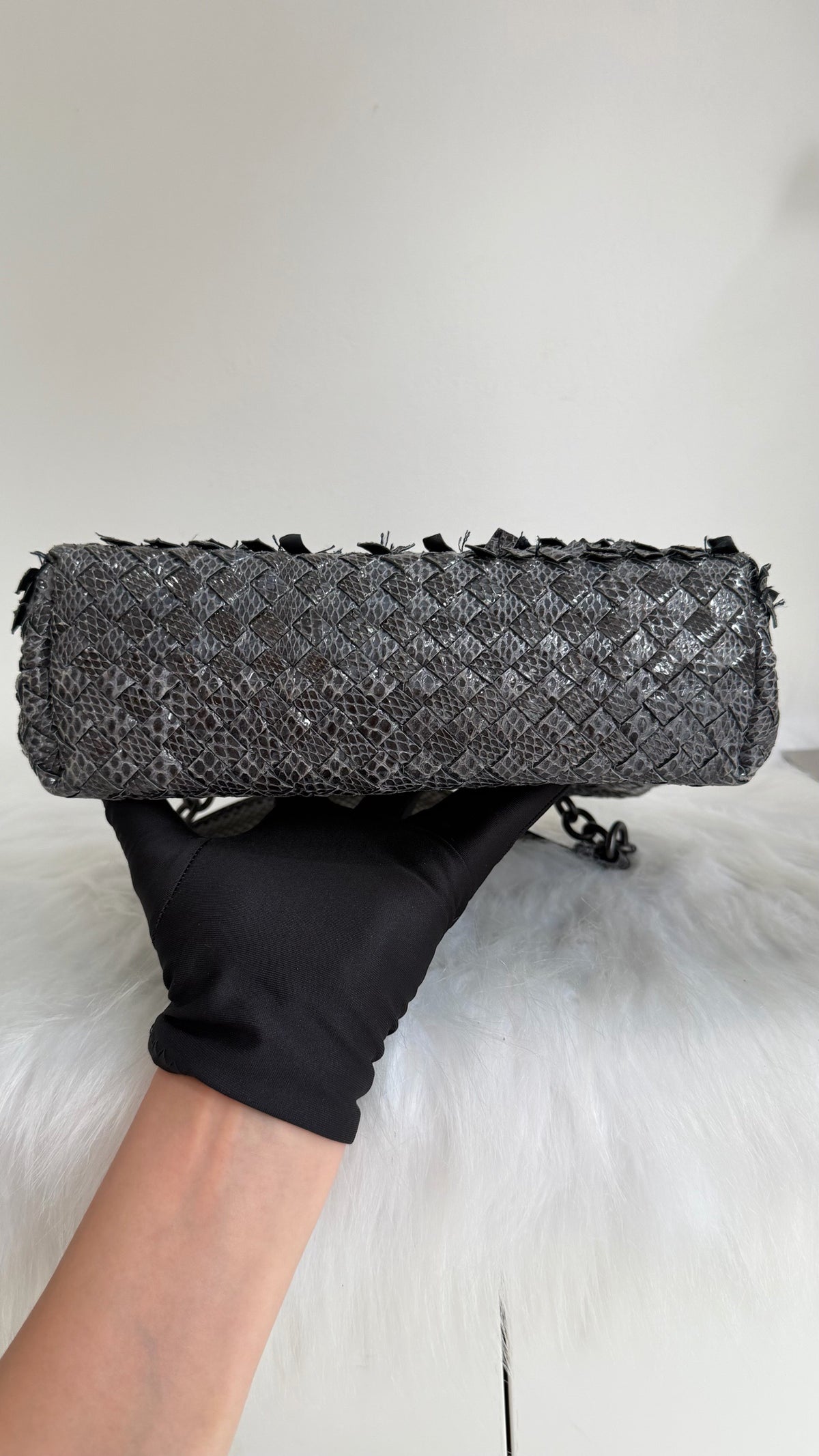 Bottega Veneta - Olympia - Exotic leathers - Python - Grey - (medium)