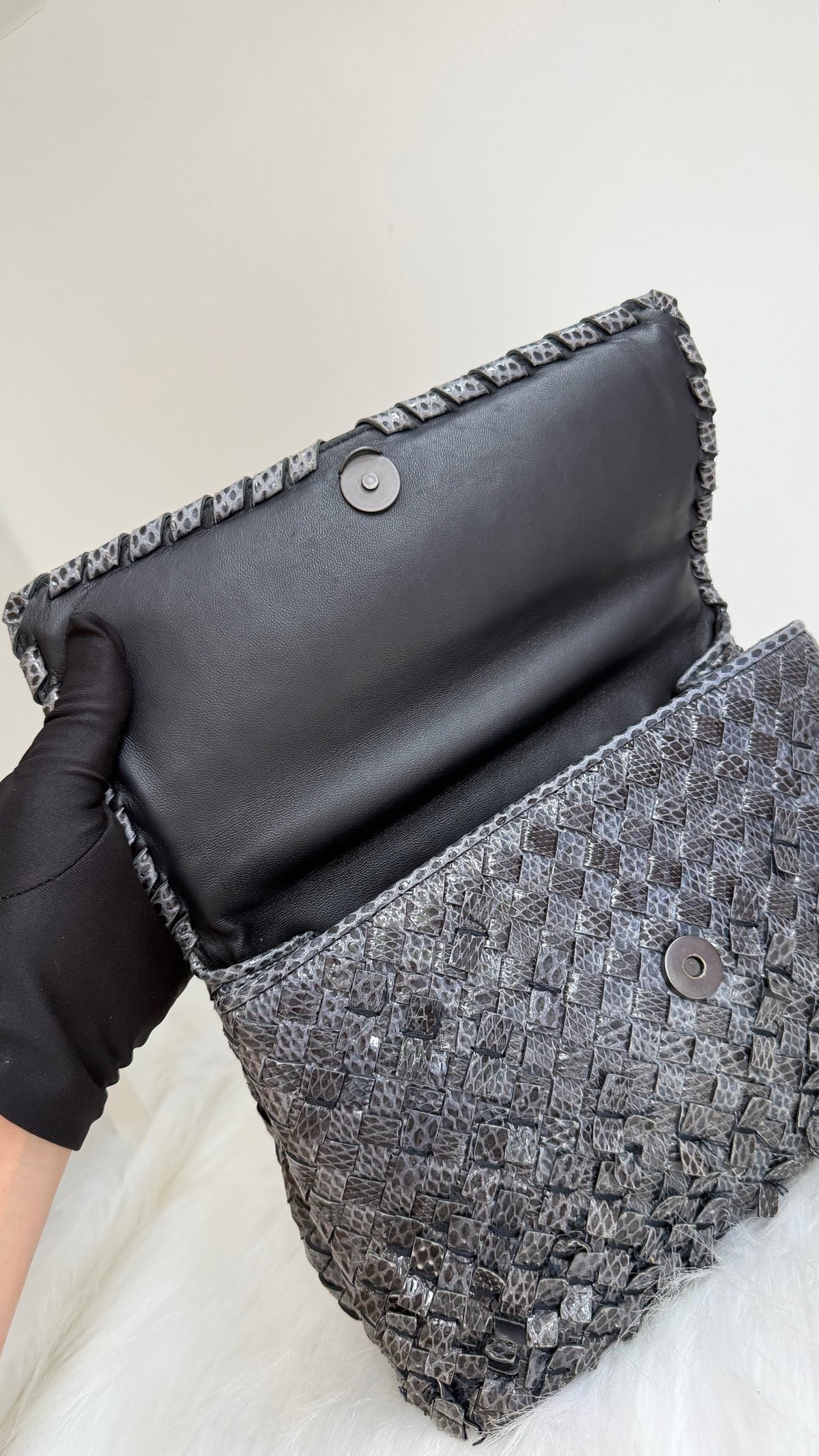 Bottega Veneta - Olympia - Exotic leathers - Python - Grey - (medium)