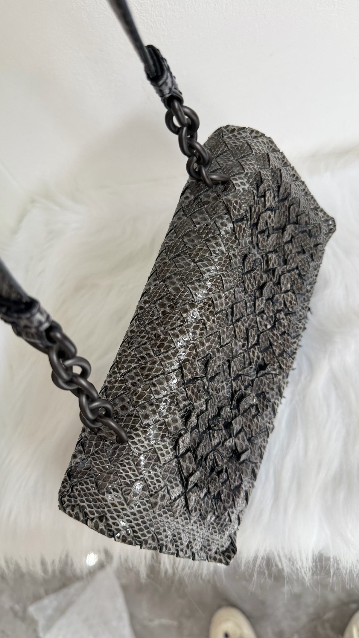 Bottega Veneta - Olympia - Exotic leathers - Python - Grey - (medium)