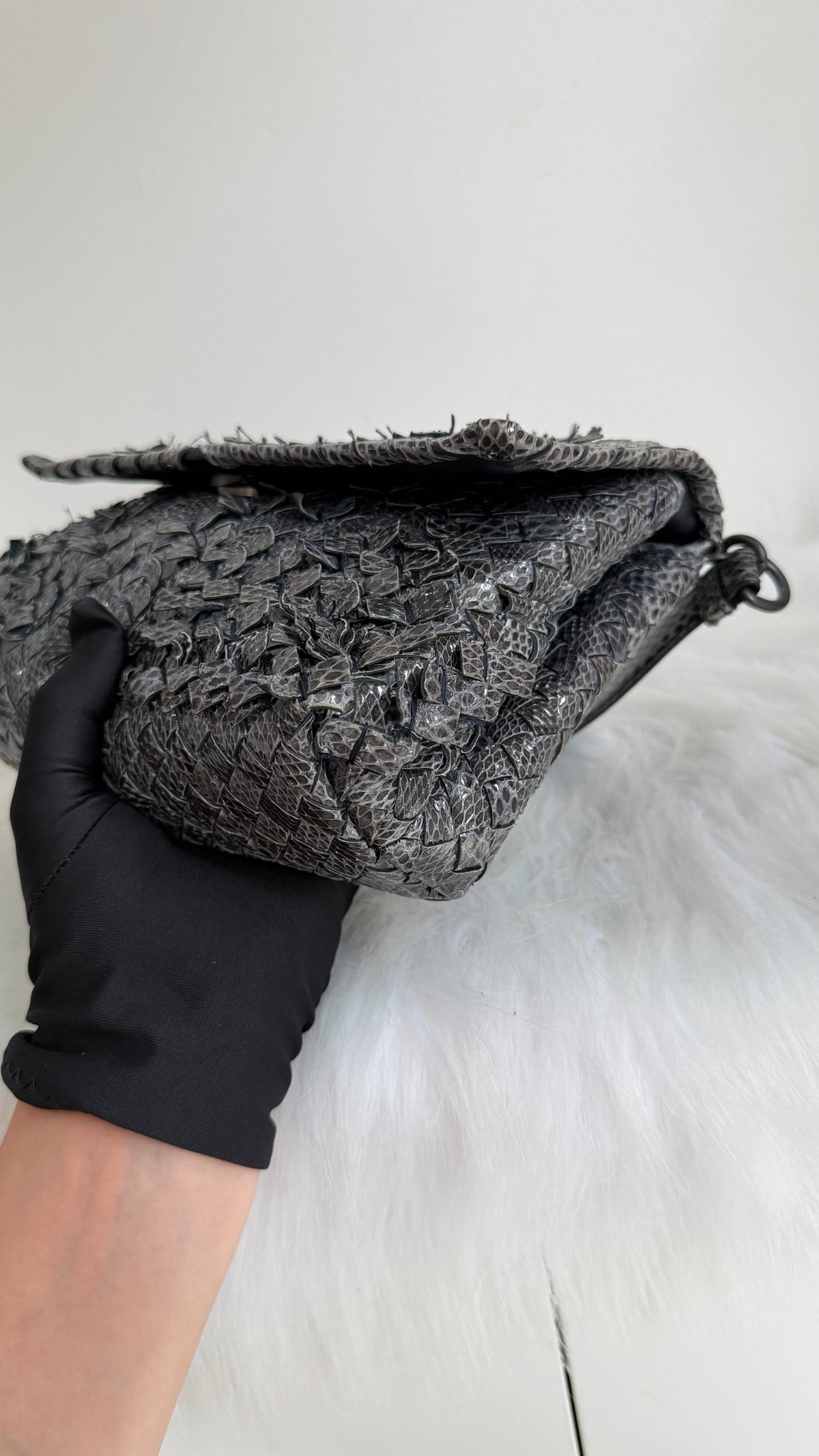 Bottega Veneta - Olympia - Exotic leathers - Python - Grey - (medium)