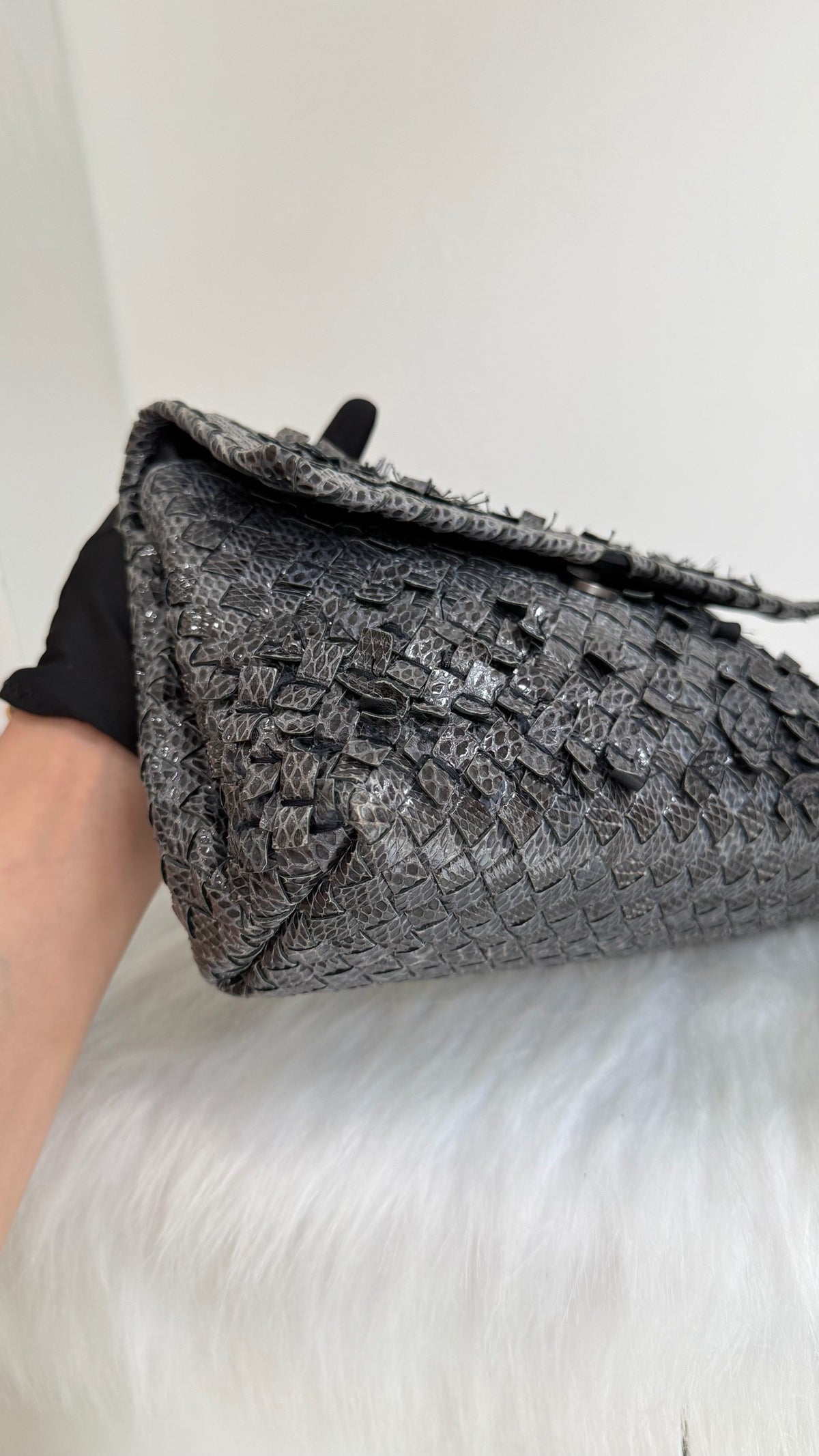 Bottega Veneta - Olympia - Exotic leathers - Python - Grey - (medium)