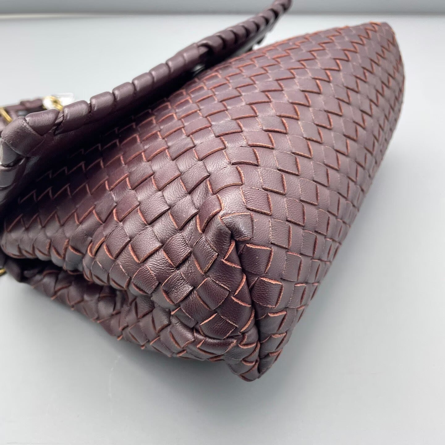 Bottega Veneta - Olympia - Leather - Dark Plum - (Medium)
