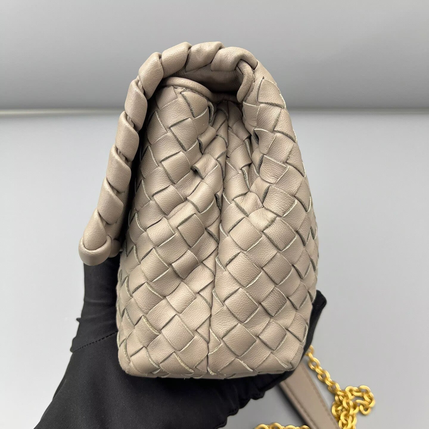 Bottega Veneta - Olympia Small - Lambskin leather - Milk Tea (Beige) - (small)