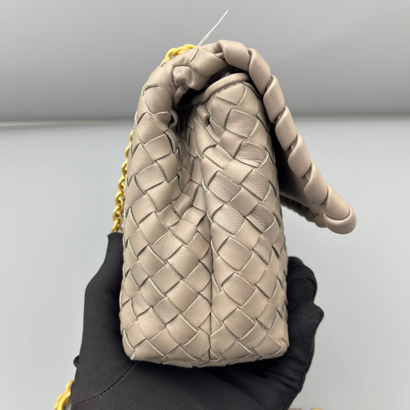 Bottega Veneta - Olympia Small - Lambskin leather - Milk Tea (Beige) - (small)
