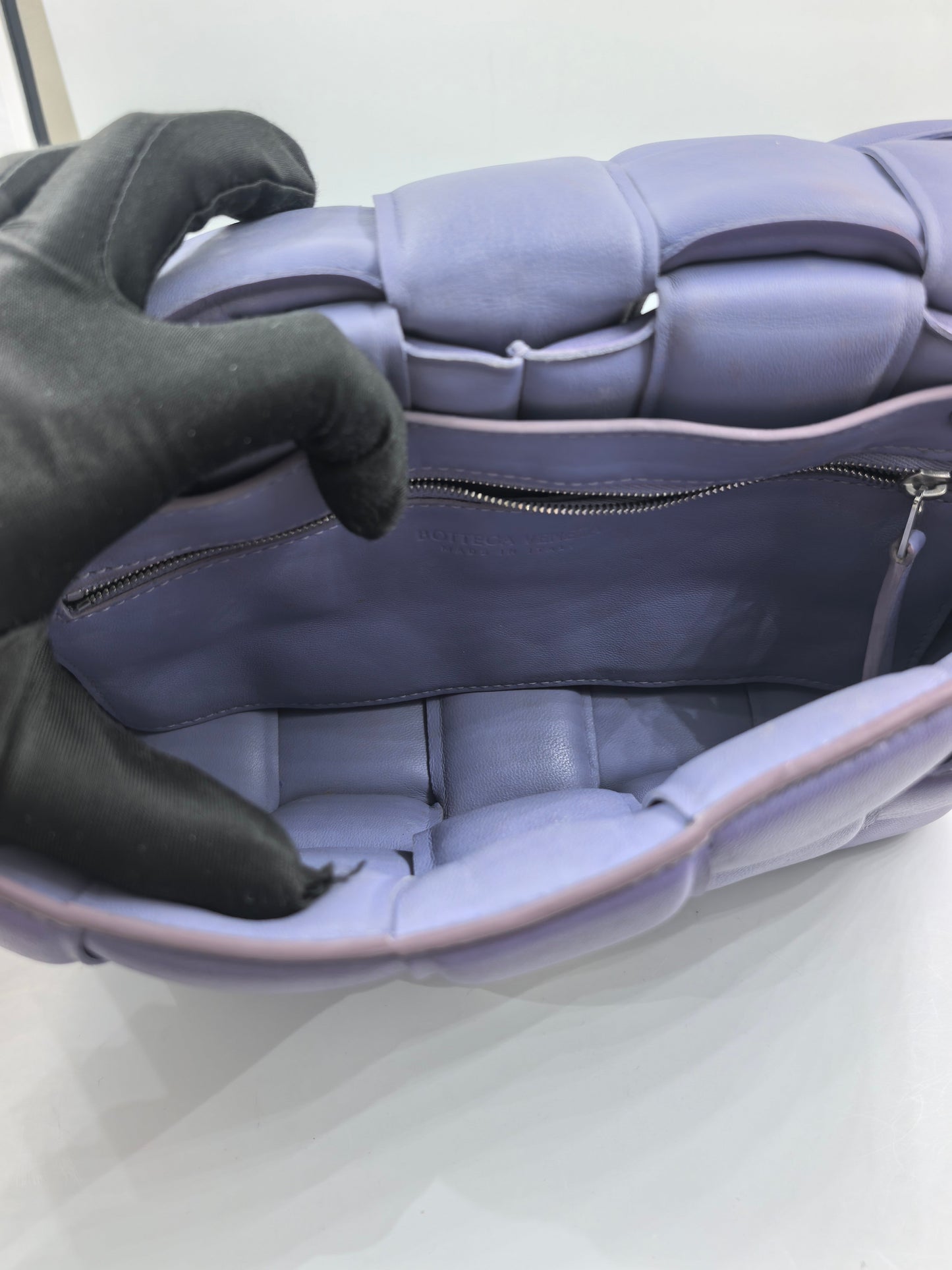 Bottega Veneta - Padded Cassette - Lambskin leather - Lavender with Silver-Tone Hardware - (medium)