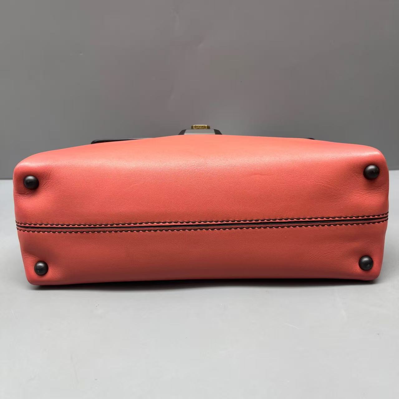 Bottega Veneta - Piazza Messenger Bag - Leather - Coral Pink with Darkened Brass Hardware - (Medium)