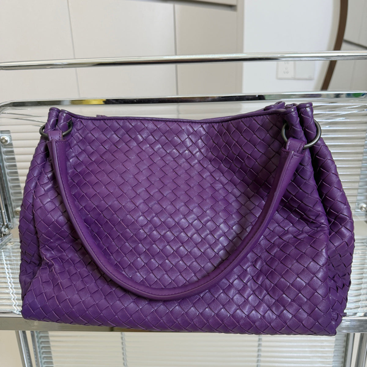 Bottega Veneta - Pumpkin Tote Bag - Leather - Purple - (medium)