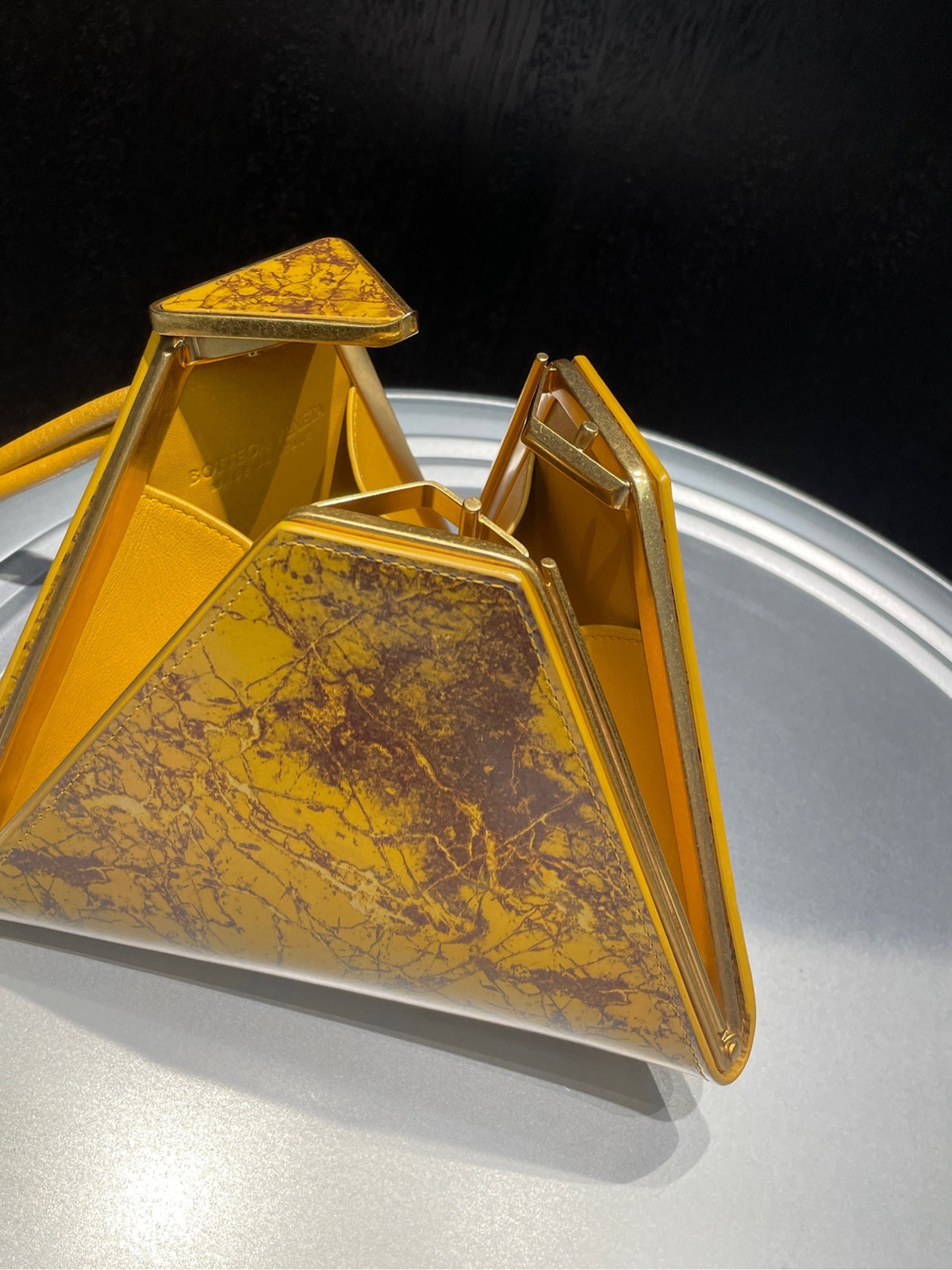 Bottega Veneta - Pyramid Box Bag - Leather - Yellow - (mini)
