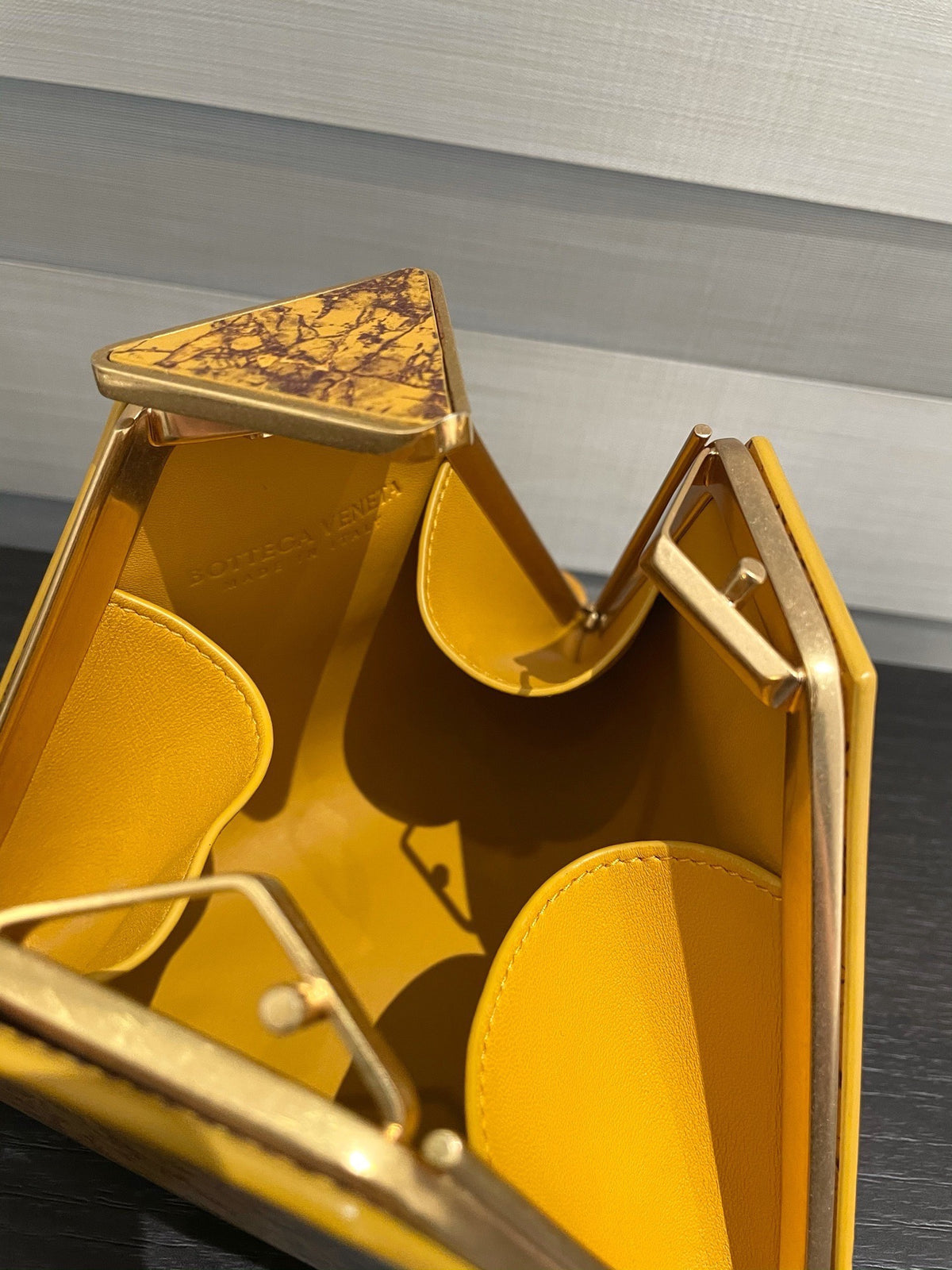 Bottega Veneta - Pyramid Box Bag - Leather - Yellow - (mini)