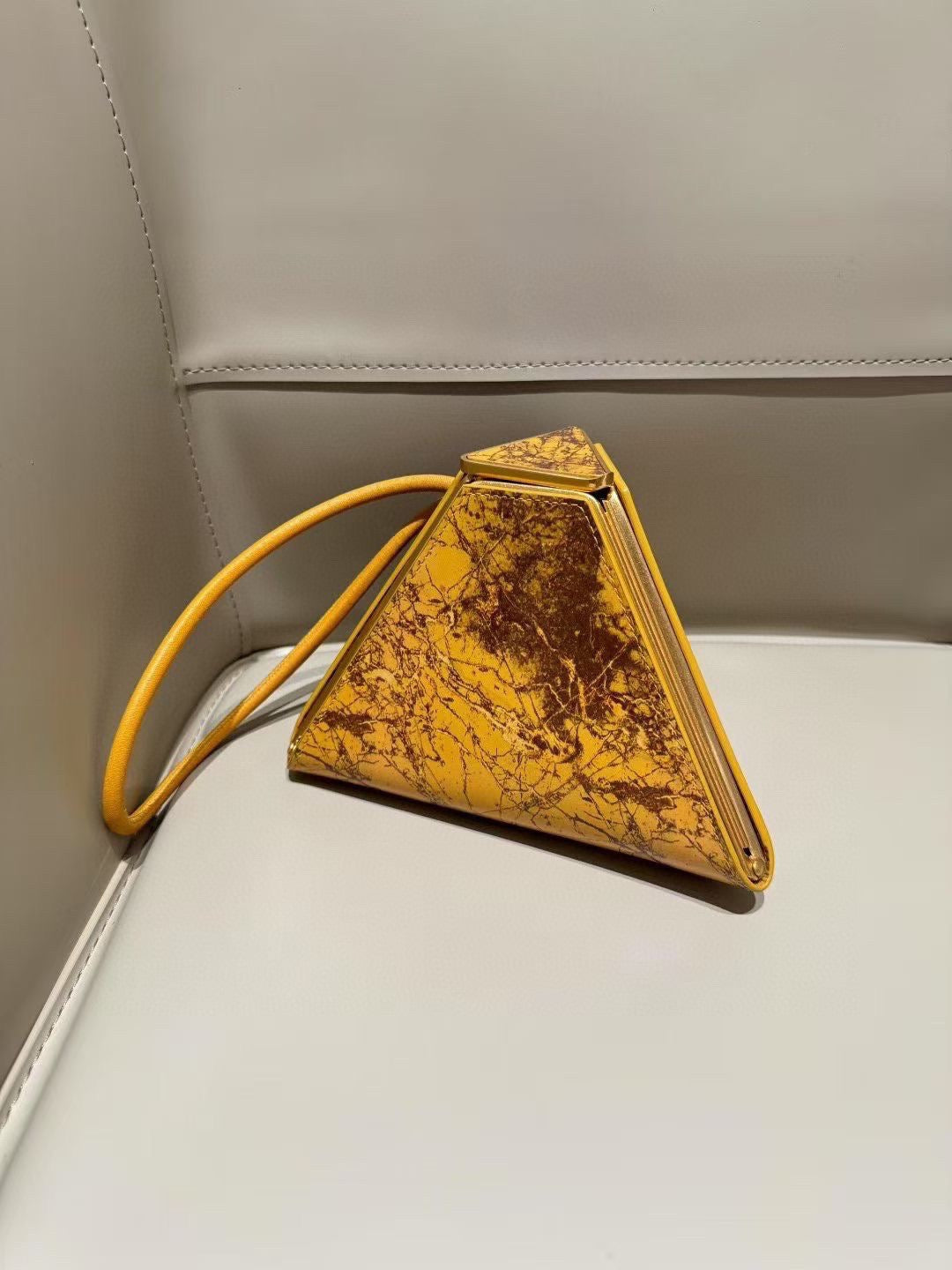 Bottega Veneta - Pyramid Box Bag - Leather - Yellow - (mini)