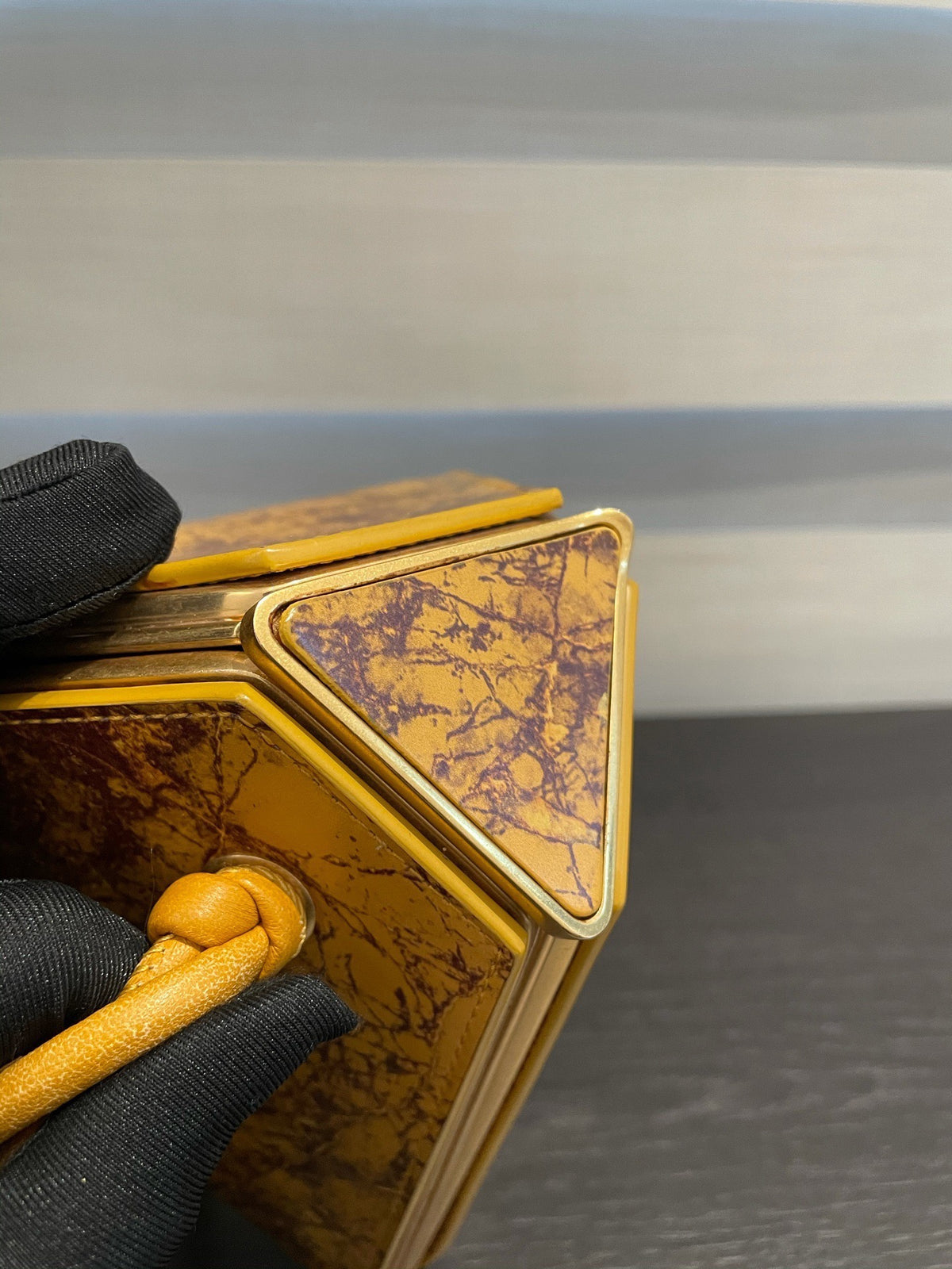 Bottega Veneta - Pyramid Box Bag - Leather - Yellow - (mini)