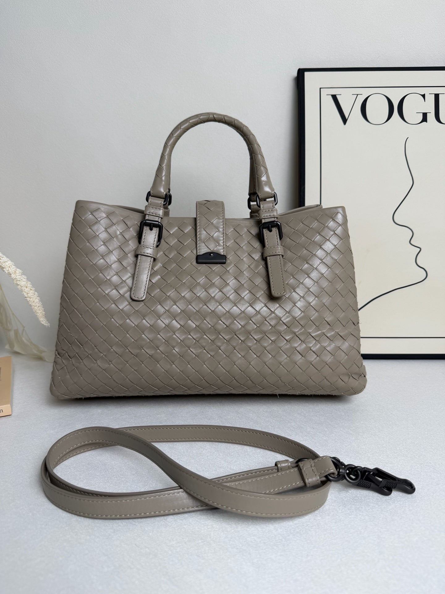Bottega Veneta - Roma Bag - Leather - Grey - (medium)