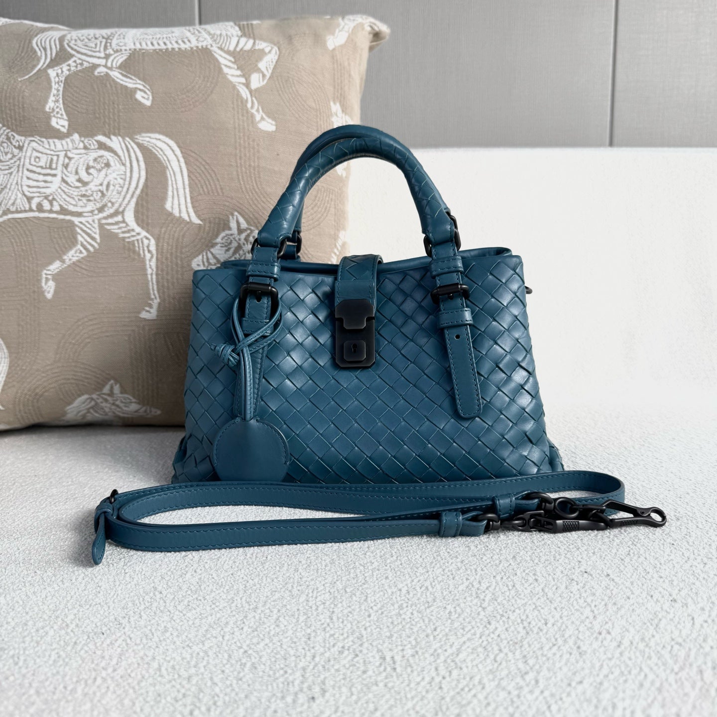 Bottega Veneta - Roma - Leather - Blue - (small)