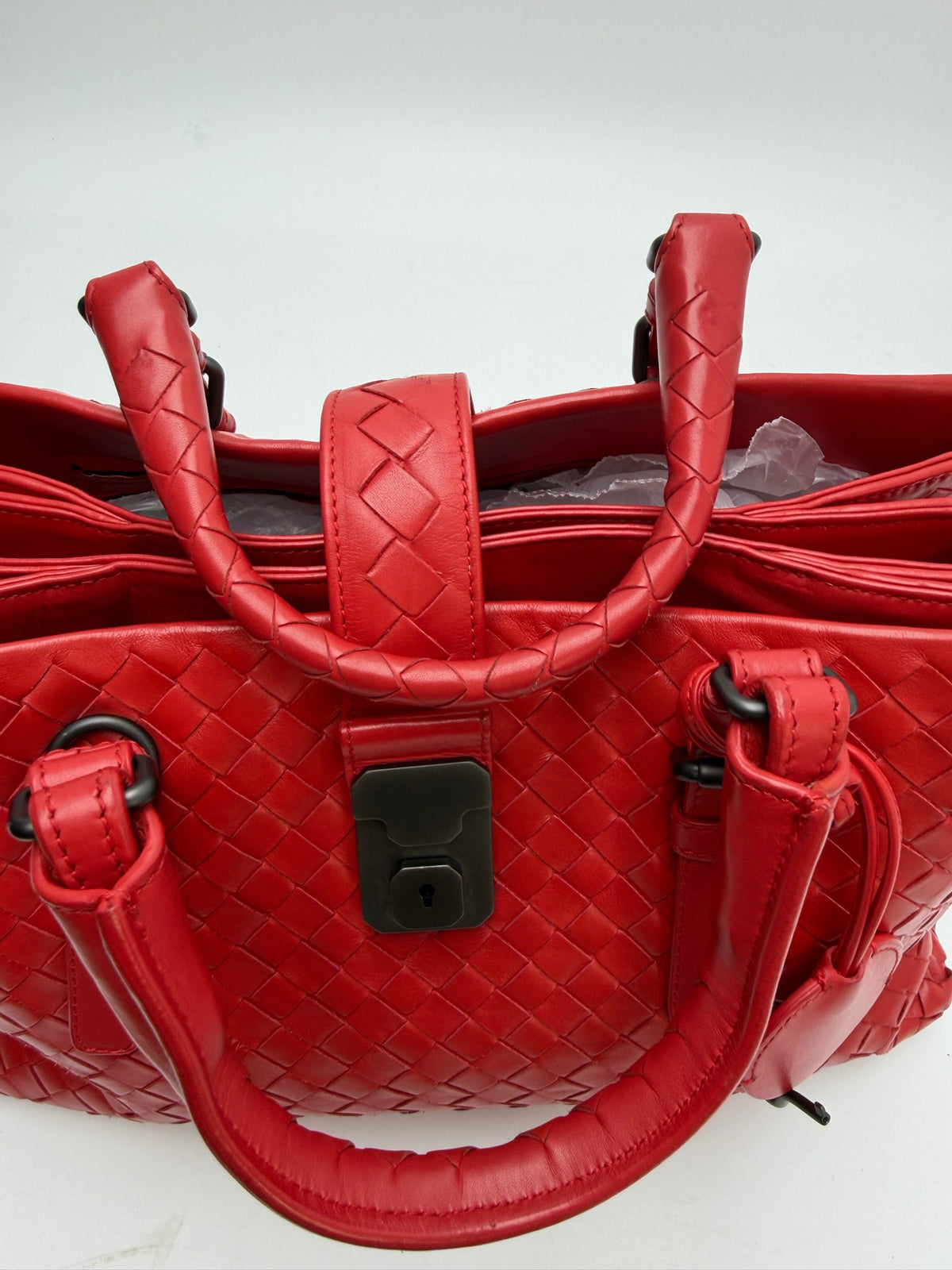 Bottega Veneta - Roma - Leather - Red - (large)
