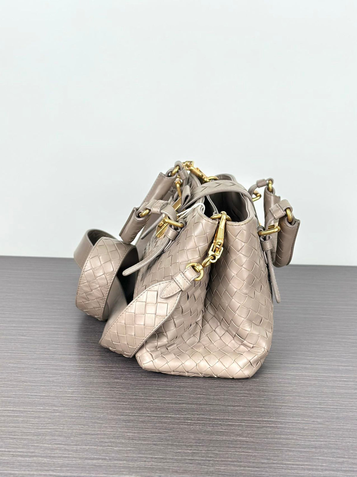 Bottega Veneta - Roma Mini - Leather - Grey - (mini)