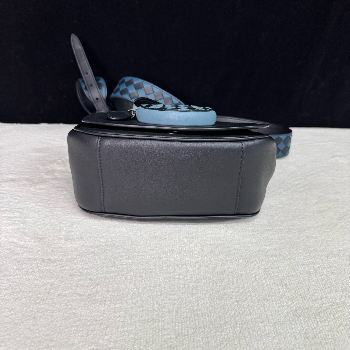 Bottega Veneta - Saddle Bag - Leather - Black with Blue accents - (mini)