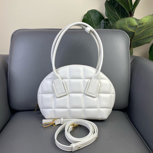 Bottega Veneta - Swoop Shell Bag - Calfskin leather - White - (medium)