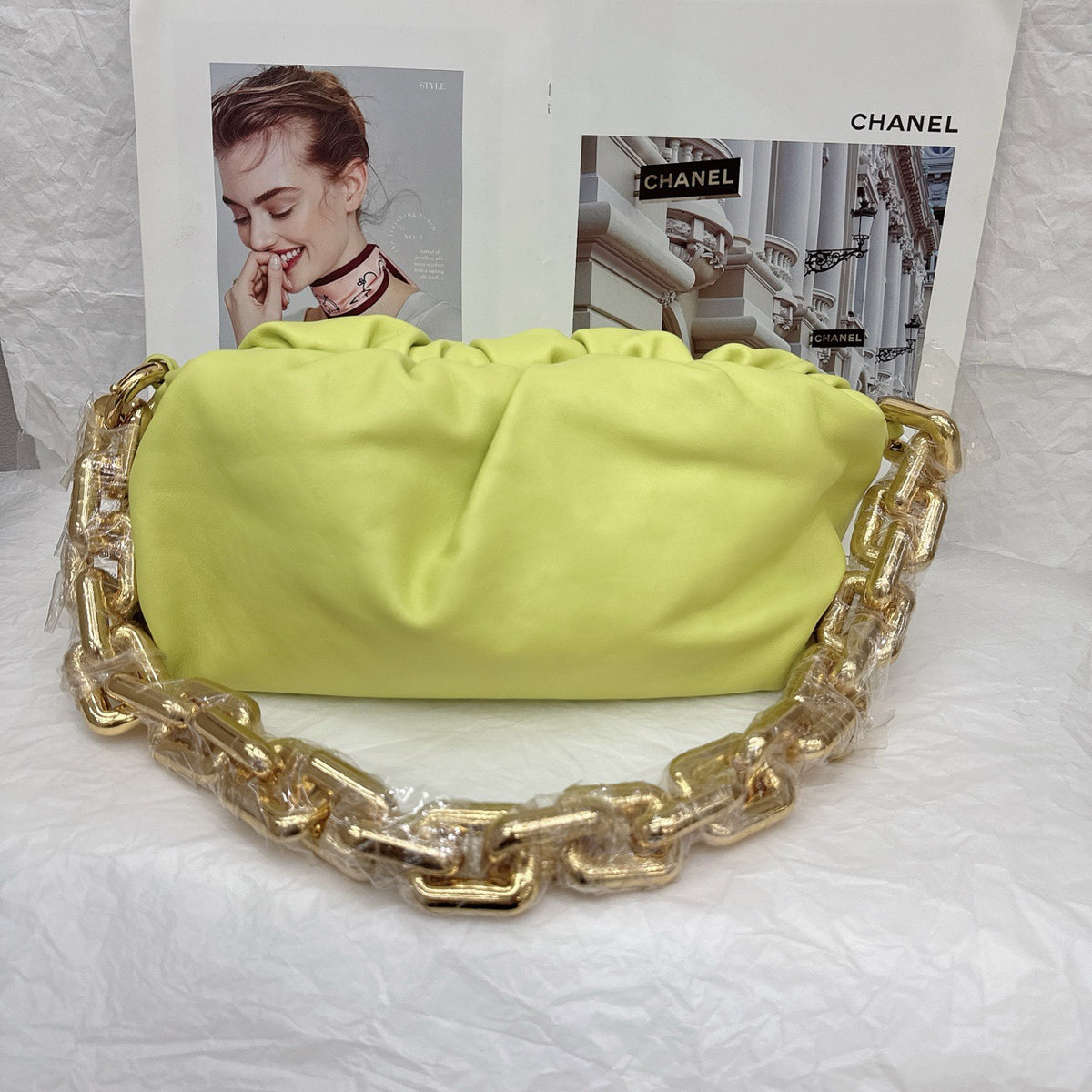 Bottega Veneta - The Chain Pouch - Leather - Green