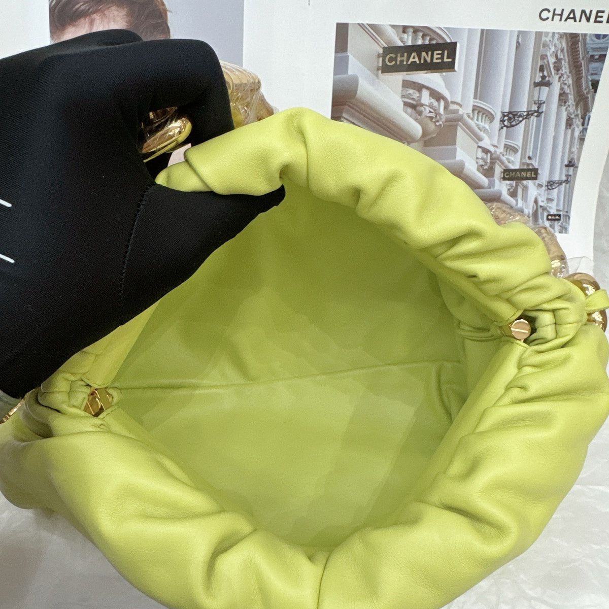 Bottega Veneta - The Chain Pouch - Leather - Green