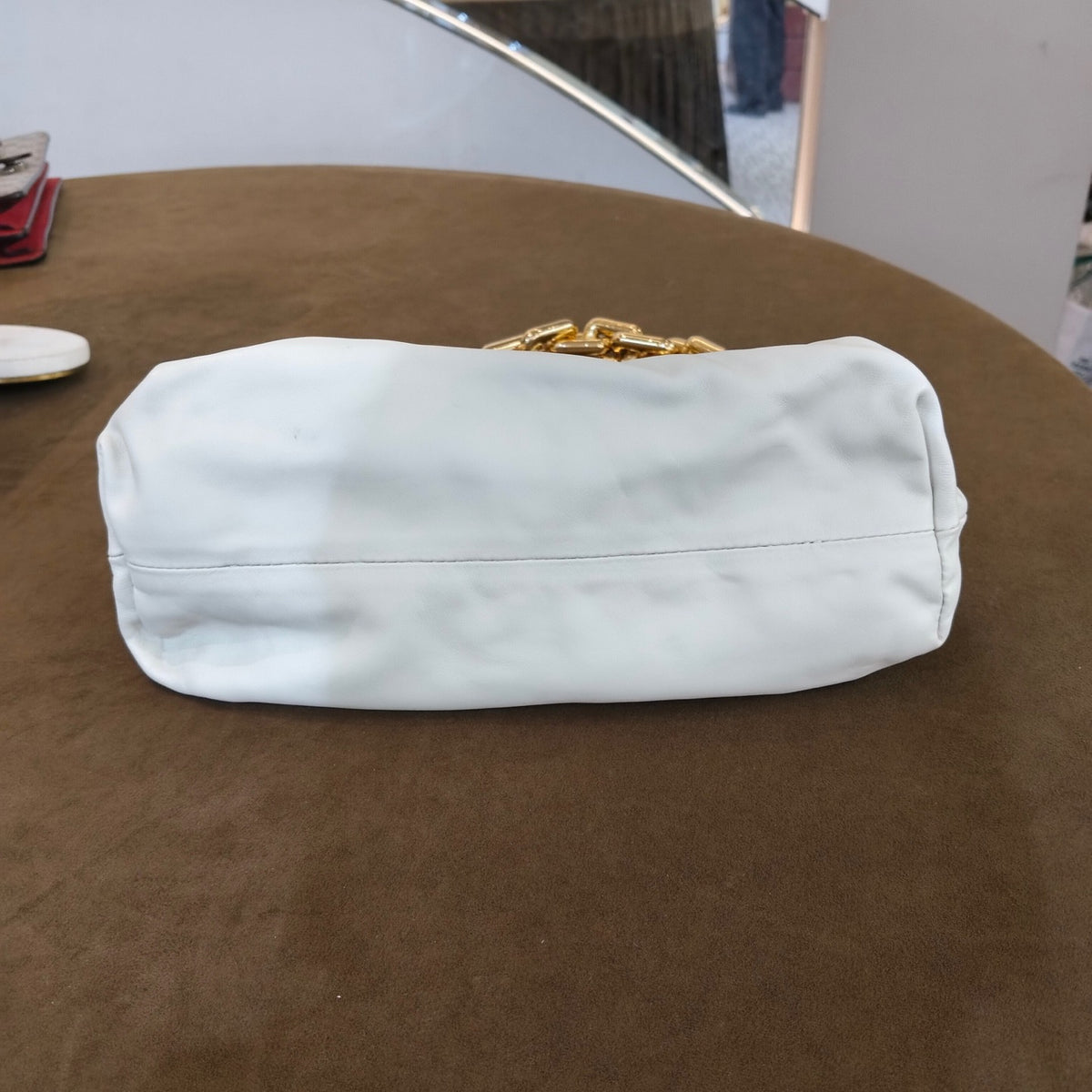 Bottega Veneta - The Chain Pouch - Leather - White