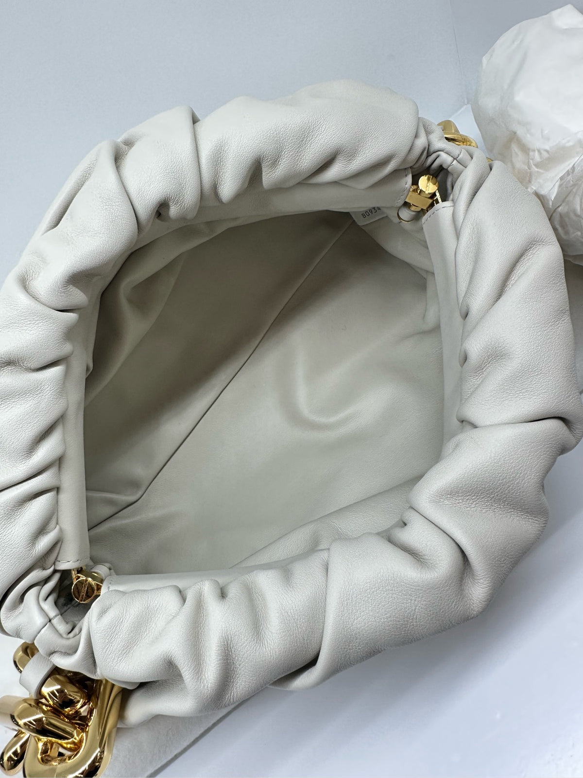 Bottega Veneta - The Chain Pouch - Leather - White