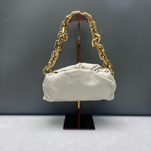 Bottega Veneta - The Chain Pouch - Leather - White - (Medium)