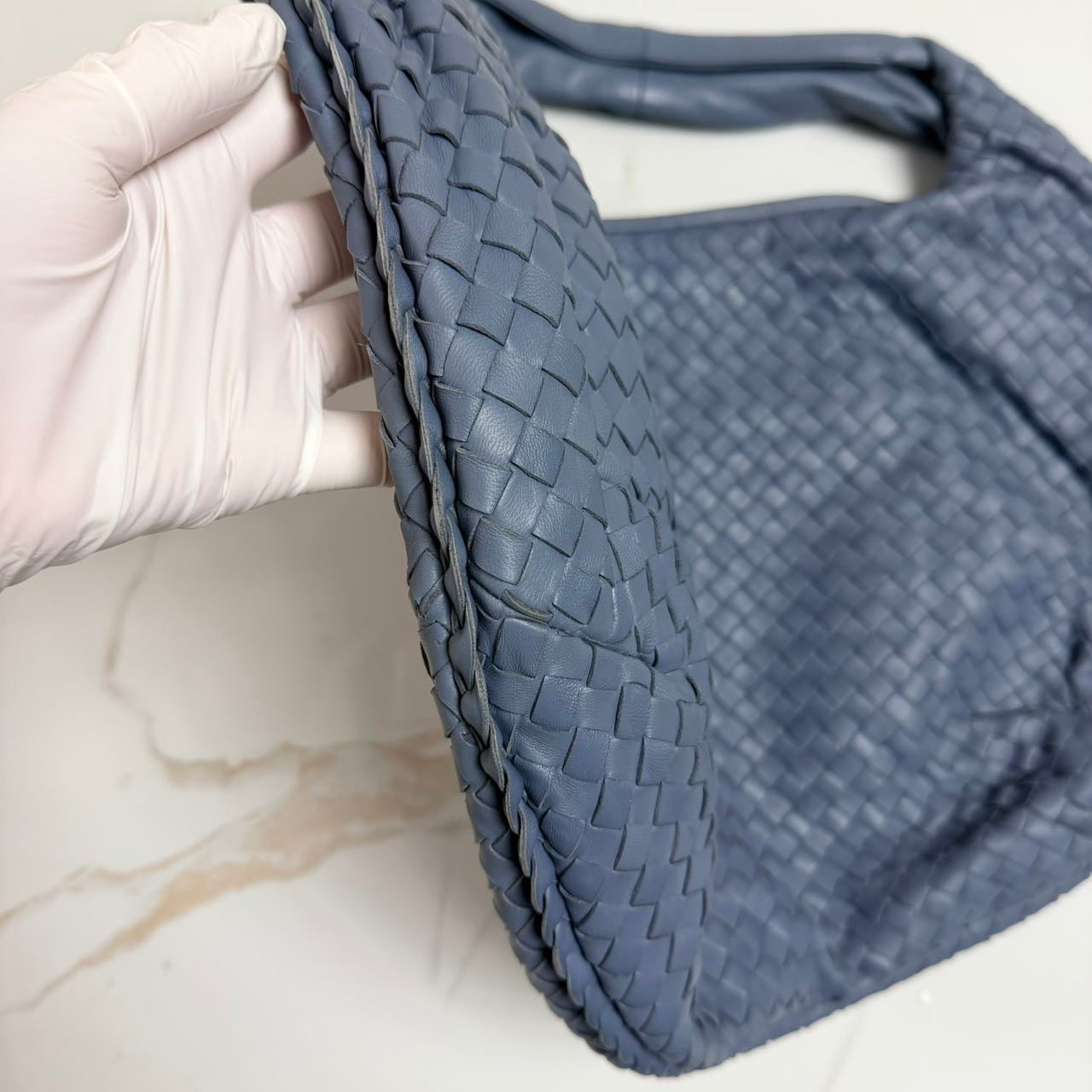 Bottega Veneta - The Pouch - Leather - Blue - (large)