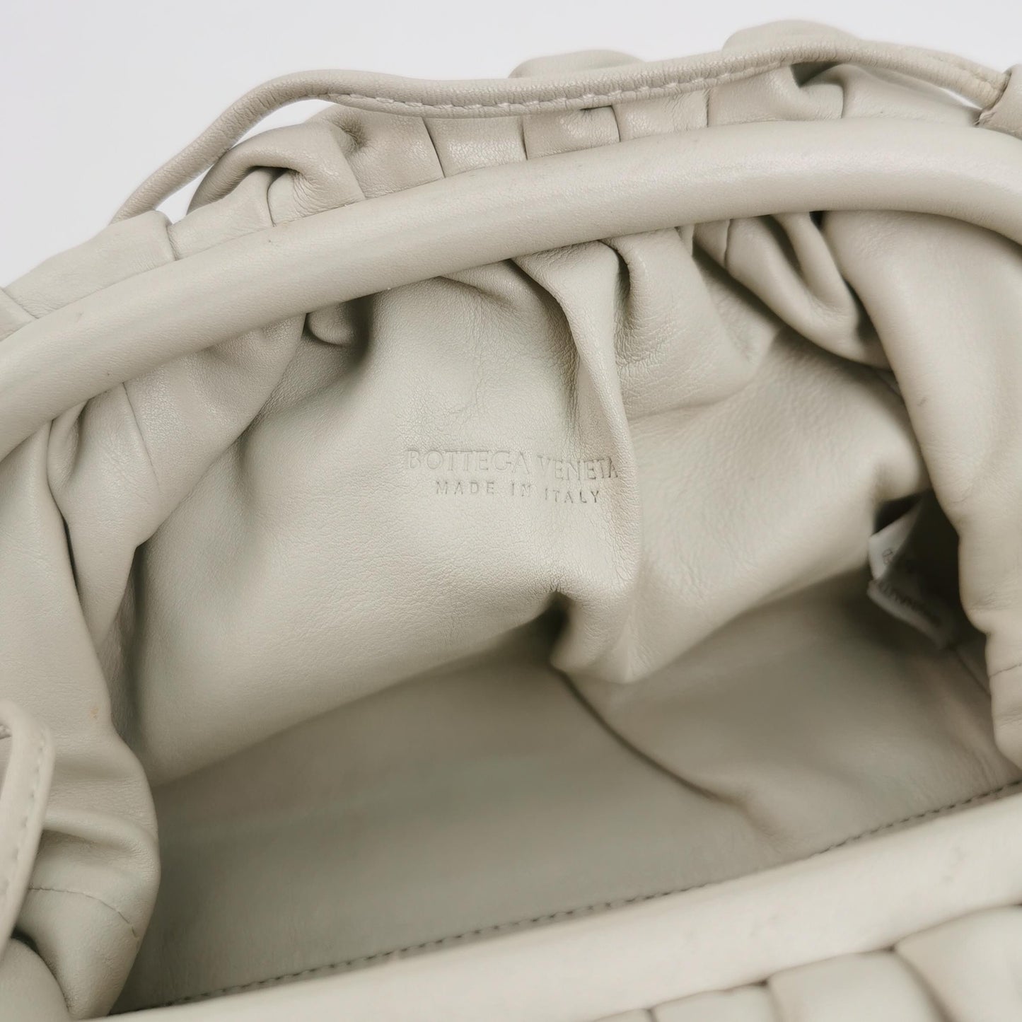 Bottega Veneta - The Pouch - Leather - White - (mini)