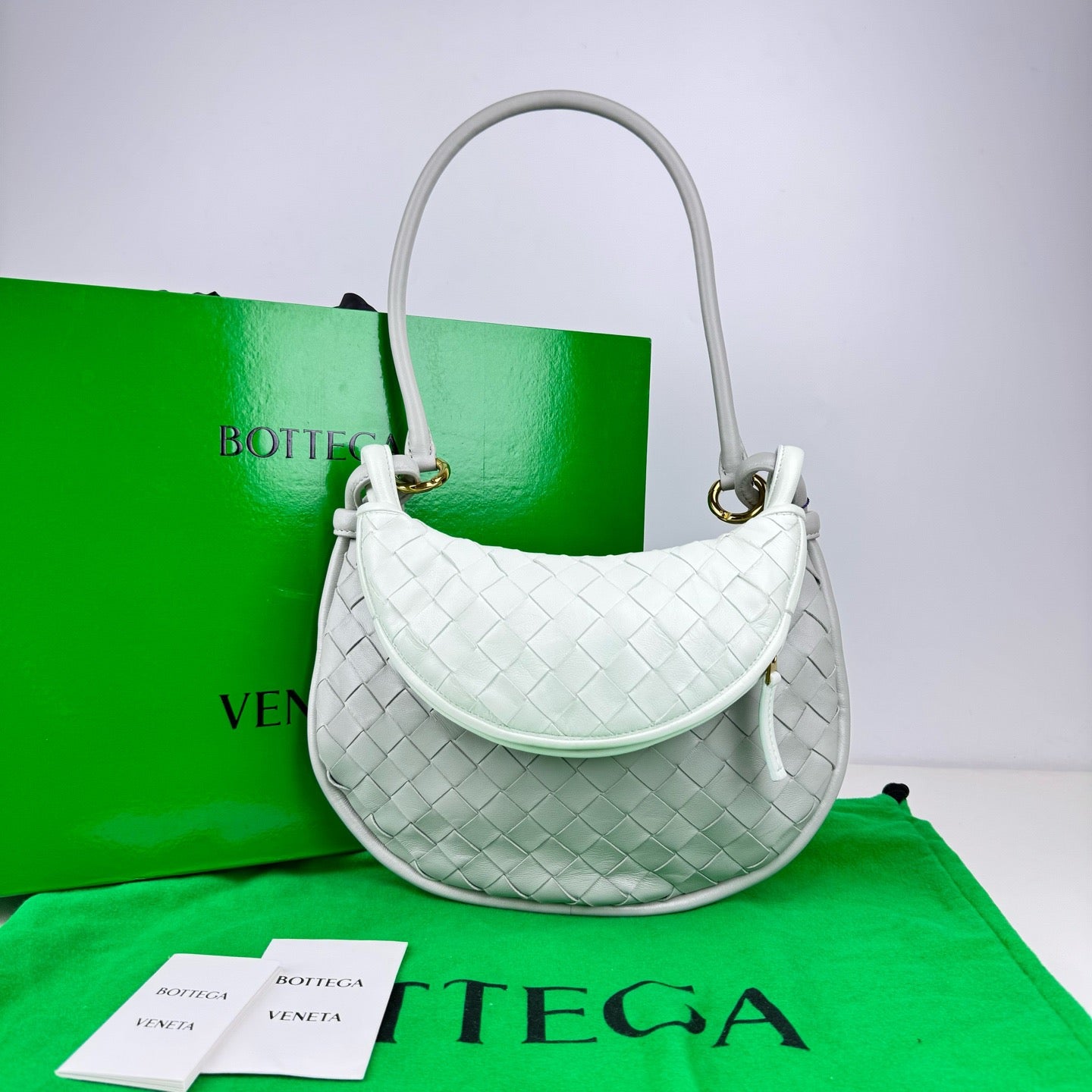 Bottega Veneta - Twin Star Weave - Leather - White - (Small)