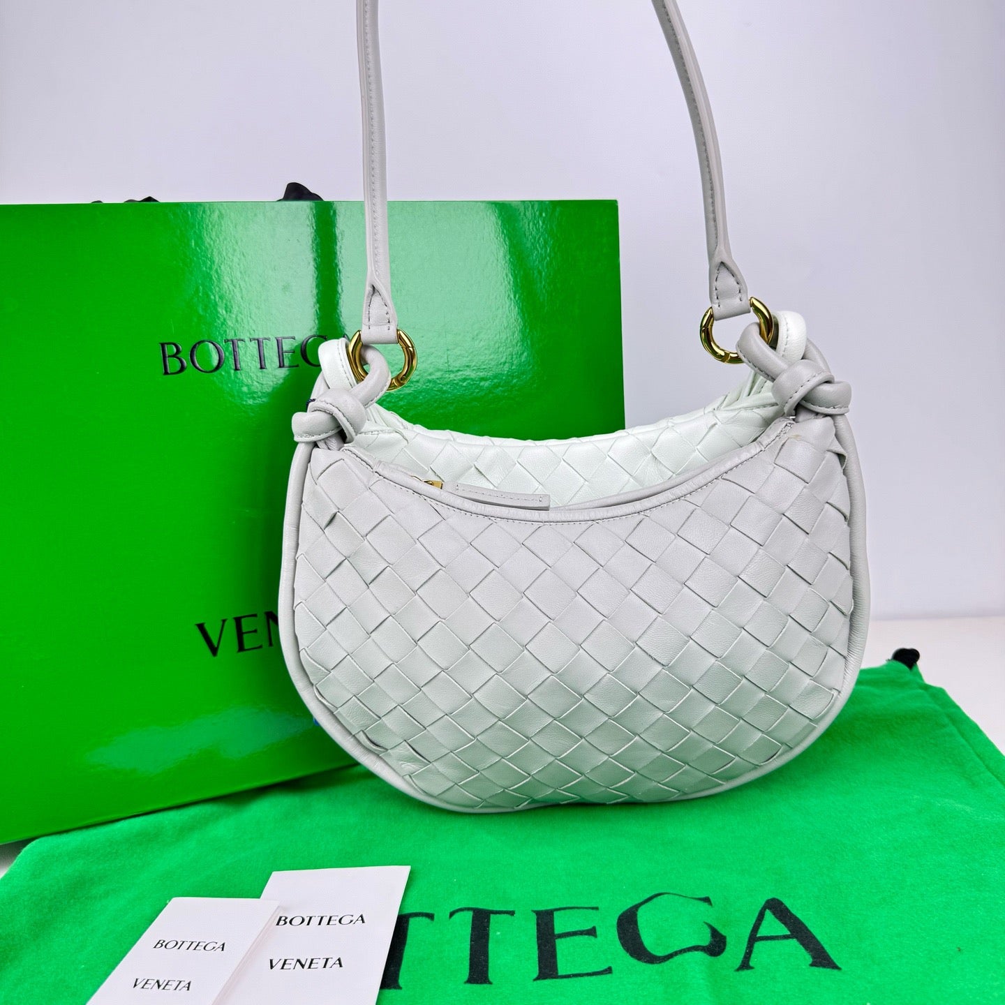 Bottega Veneta - Twin Star Weave - Leather - White - (Small)
