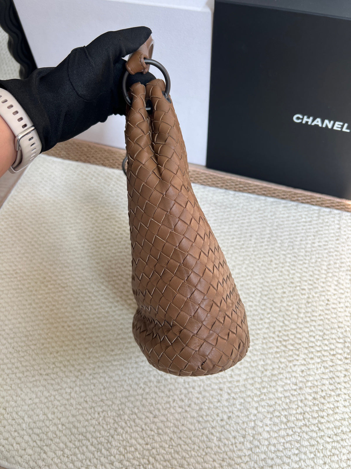 Bottega Veneta - Woven Bucket Bag - Leather - Brown - (small)