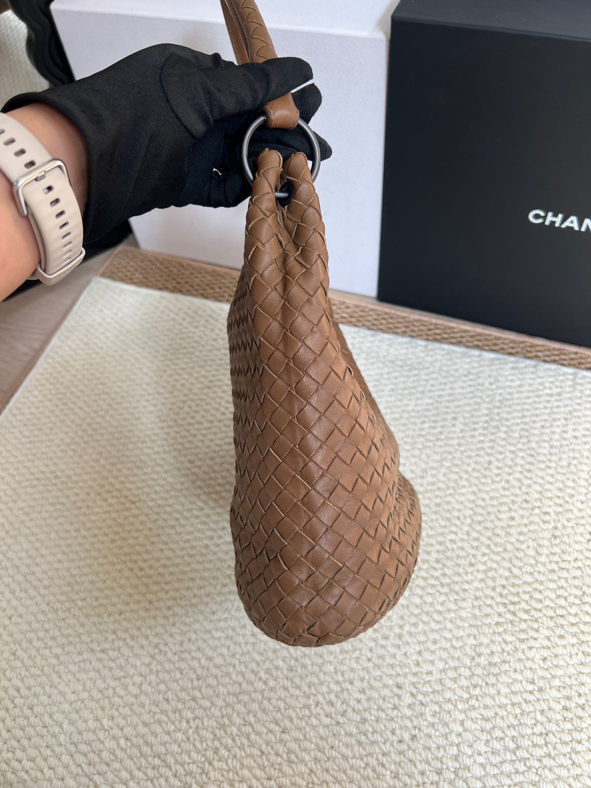 Bottega Veneta - Woven Bucket Bag - Leather - Brown - (small)