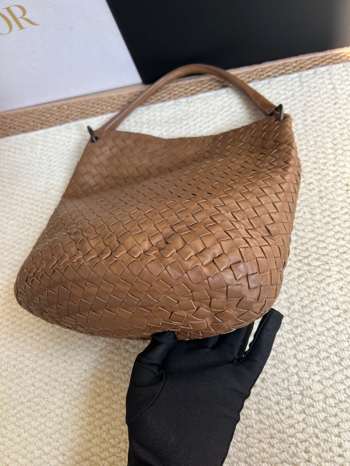 Bottega Veneta - Woven Bucket Bag - Leather - Brown - (small)