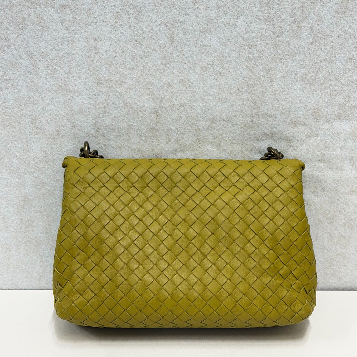 Bottega Veneta - Woven Chain Shoulder Bag - Leather - Green - (small)