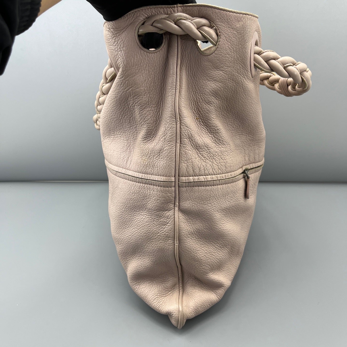 Bottega Veneta - Woven Handle Tote Bag - Leather - Pink - (large)