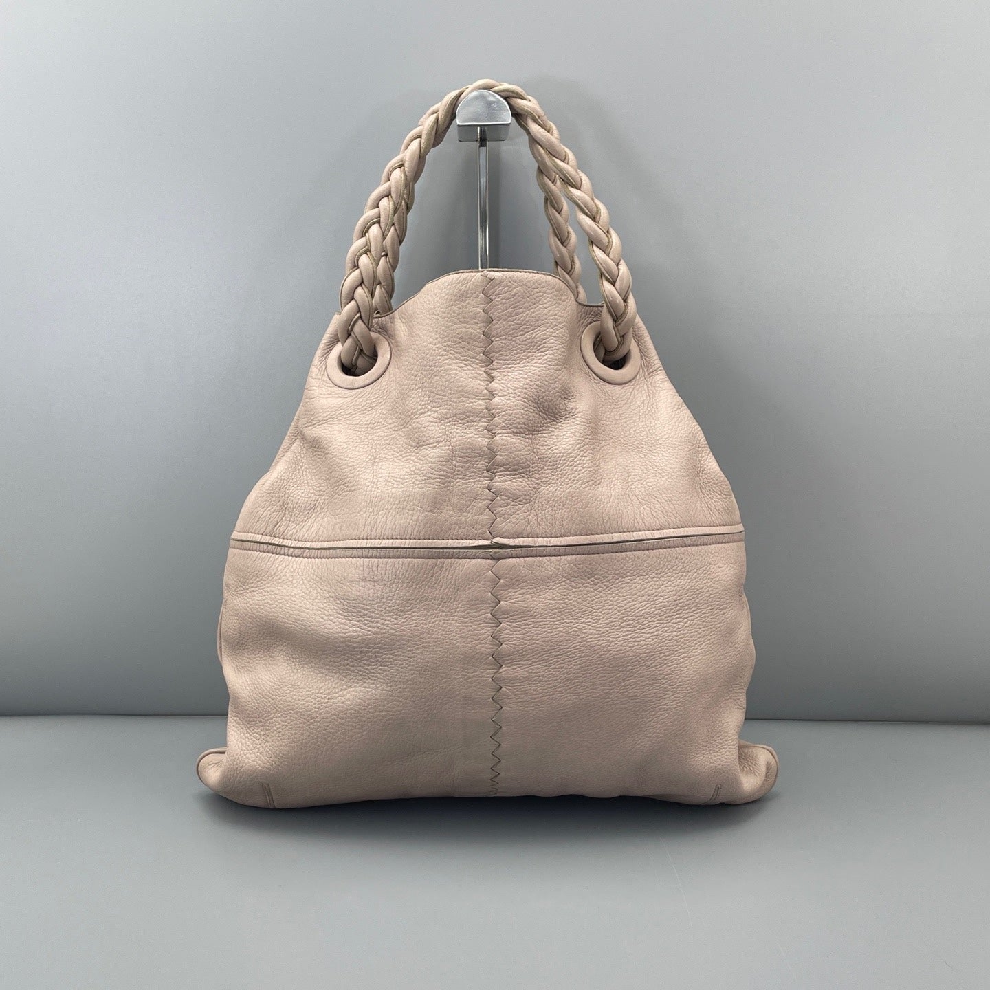 Bottega Veneta - Woven Handle Tote Bag - Leather - Pink - (large)
