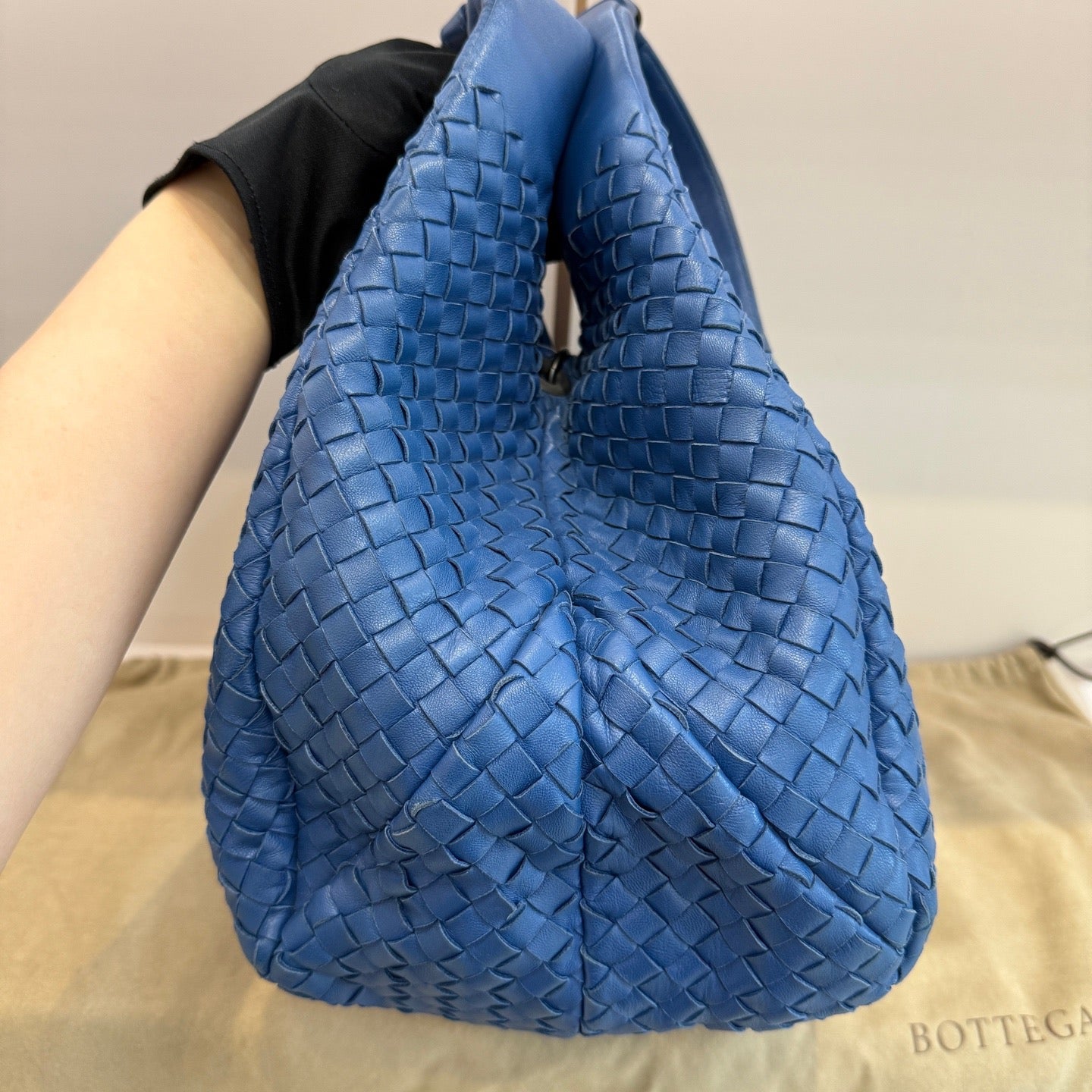 Bottega Veneta - Woven Hobo Bag - Leather - Blue - (Other)