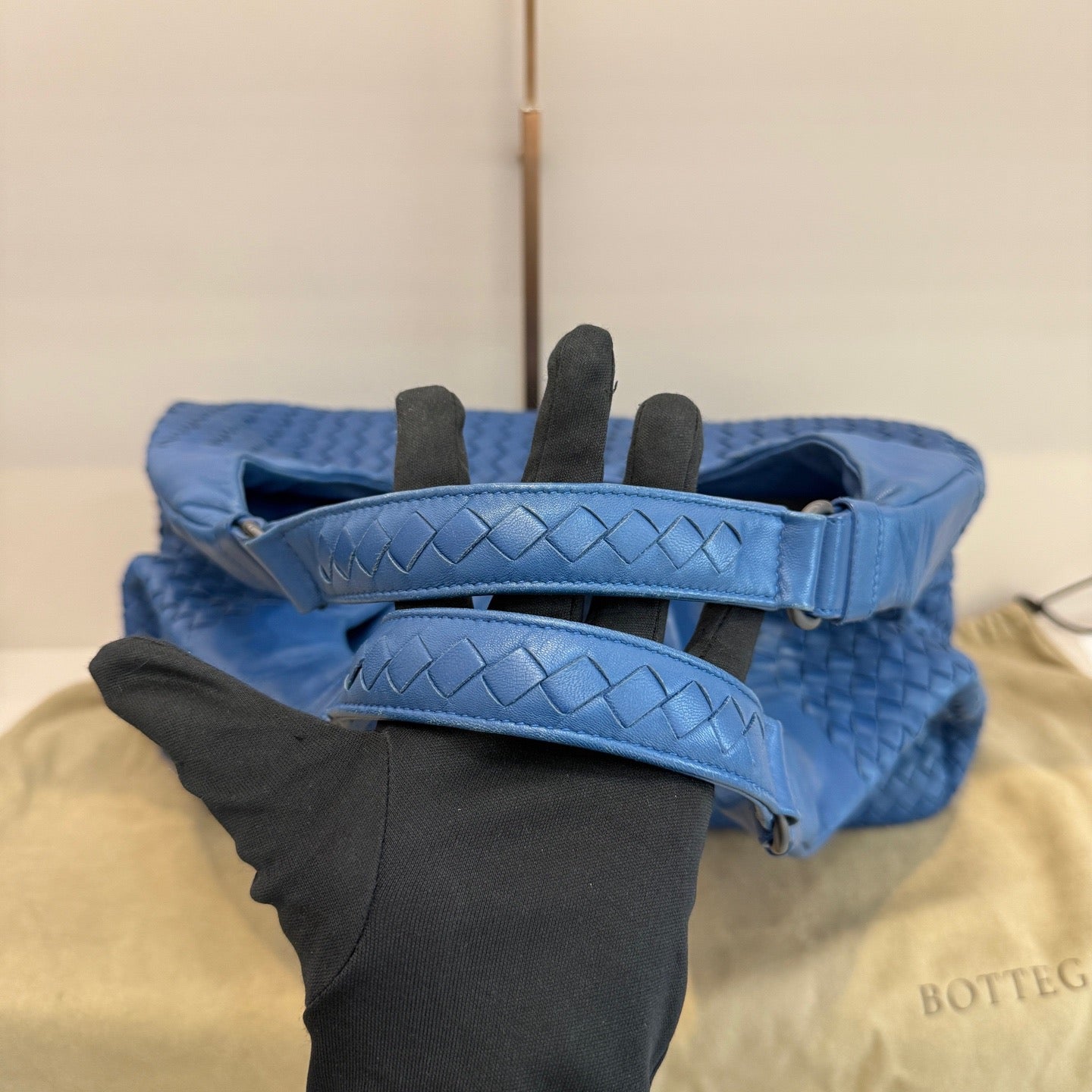 Bottega Veneta - Woven Hobo Bag - Leather - Blue - (Other)