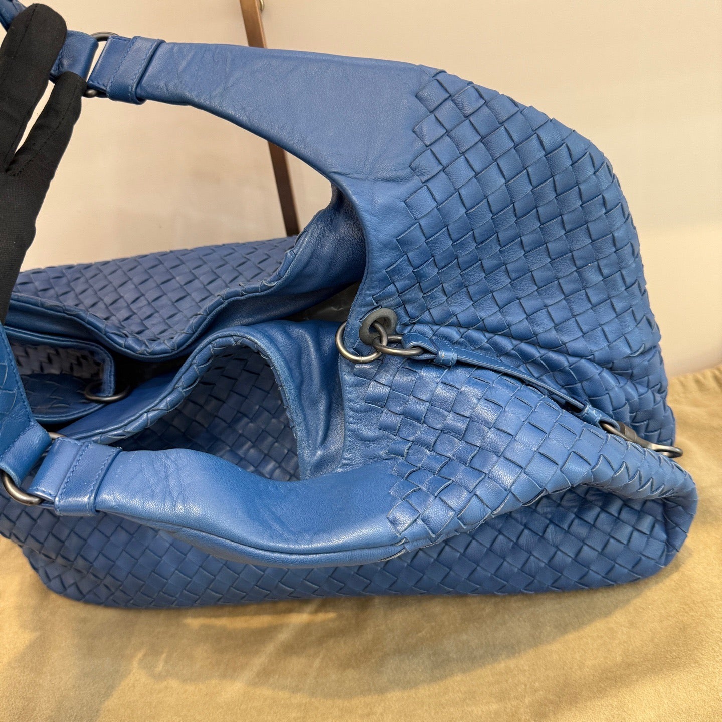 Bottega Veneta - Woven Hobo Bag - Leather - Blue - (Other)