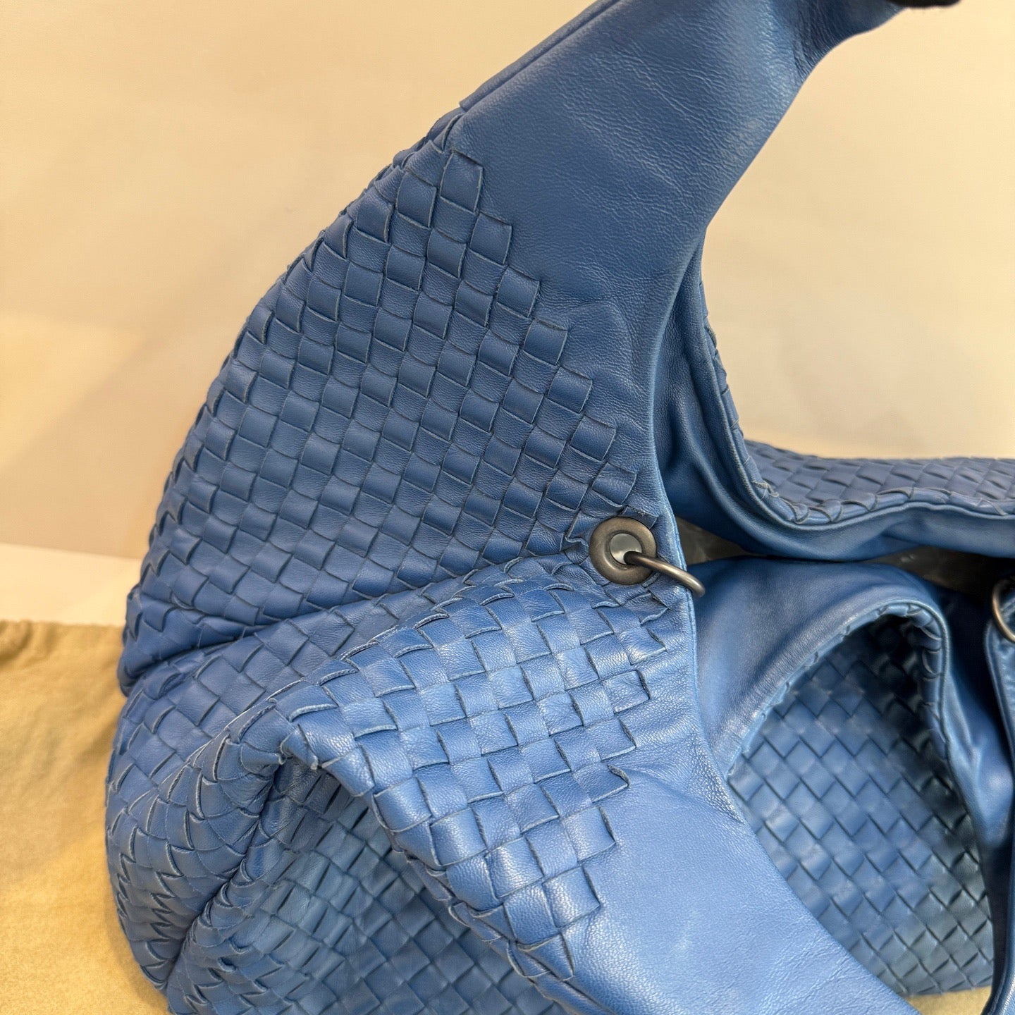 Bottega Veneta - Woven Hobo Bag - Leather - Blue - (Other)