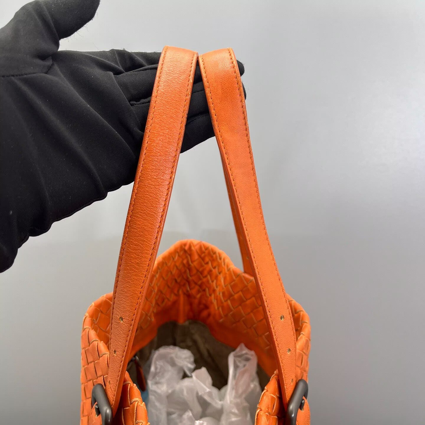 Bottega Veneta - Woven Tote Bag - Leather - Orange - (medium)