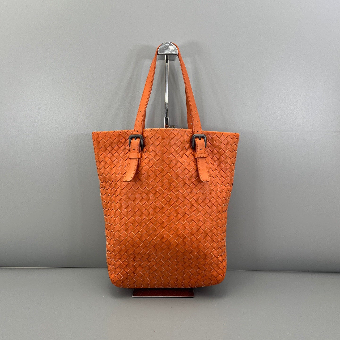Bottega Veneta - Woven Tote Bag - Leather - Orange - (medium)