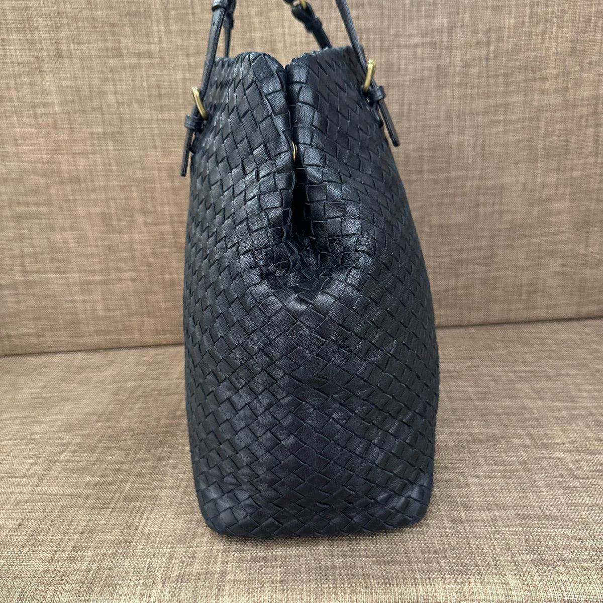 Bottega Veneta - Woven Tote - Leather - Black - (medium)
