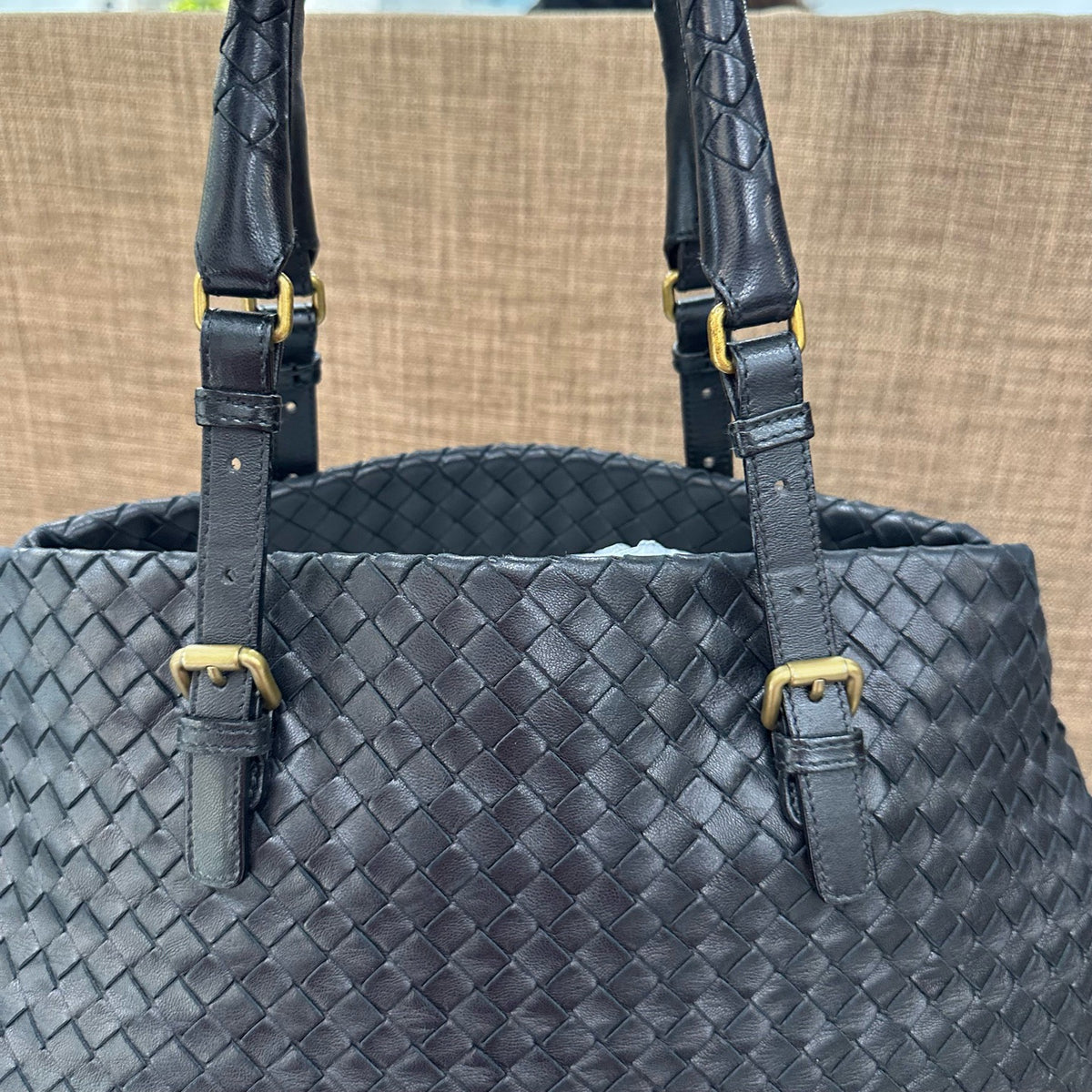 Bottega Veneta - Woven Tote - Leather - Black - (medium)