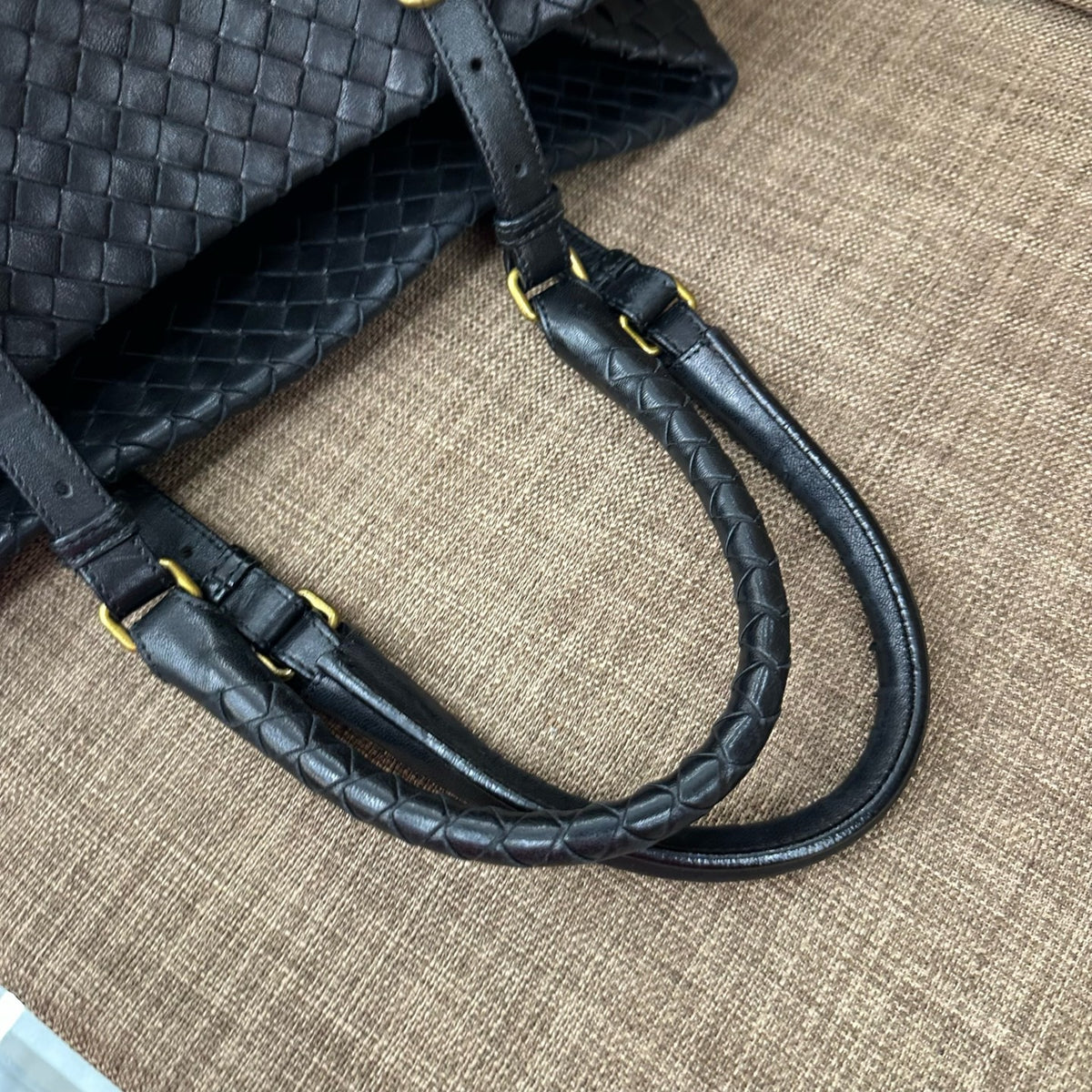 Bottega Veneta - Woven Tote - Leather - Black - (medium)
