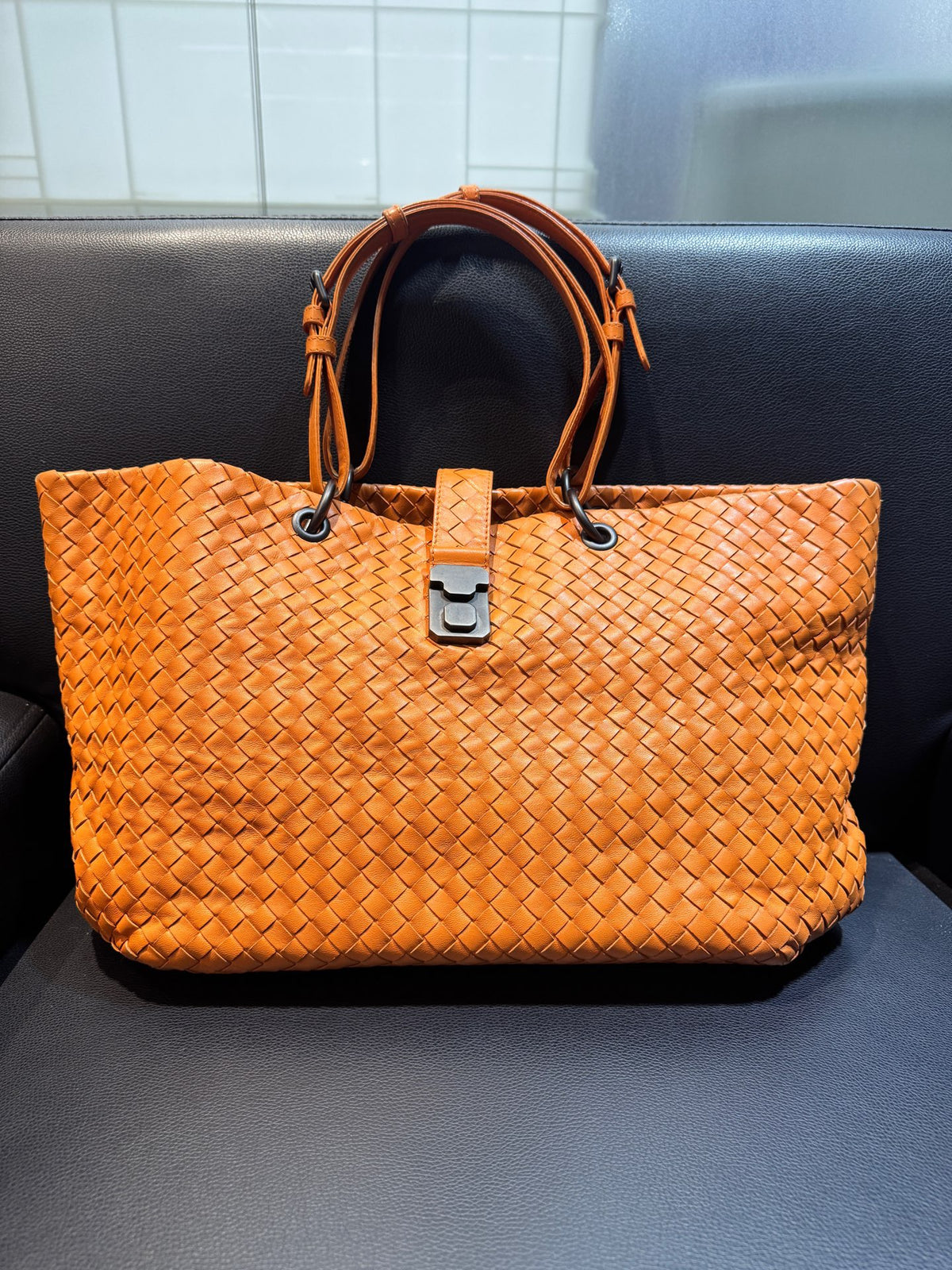 Bottega Veneta - Woven Tote - Leather - Orange - (medium)